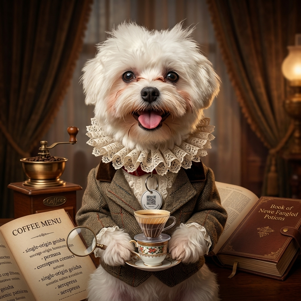 Aristocrate victorien au cafe en scene